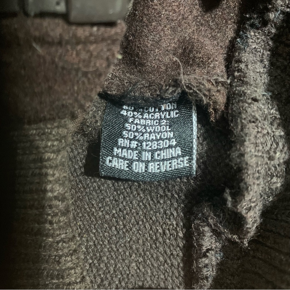 Basic Code Mens Sweater Jacket Brown Full Zper Si… - image 6